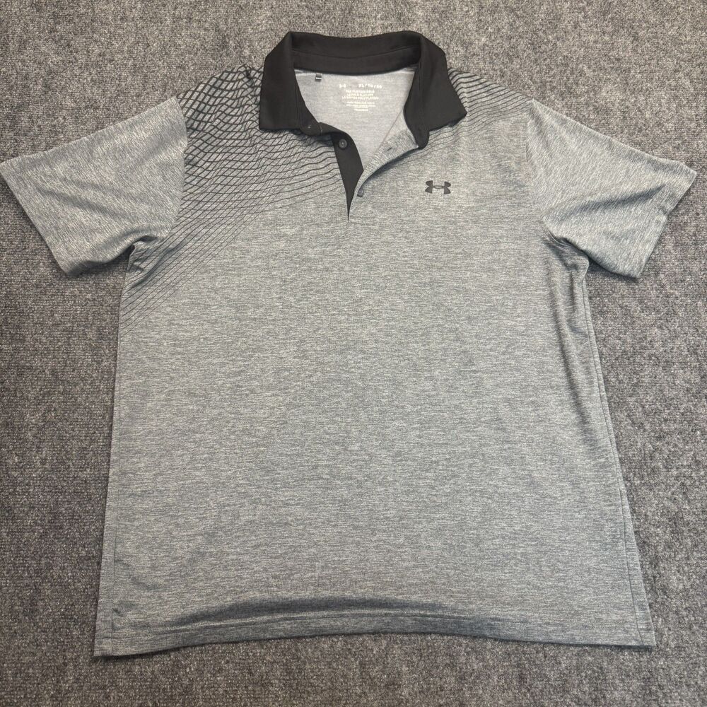 Under Armour Men's Size XL Gray The Playoff  Performance Golf Polo Stretch
